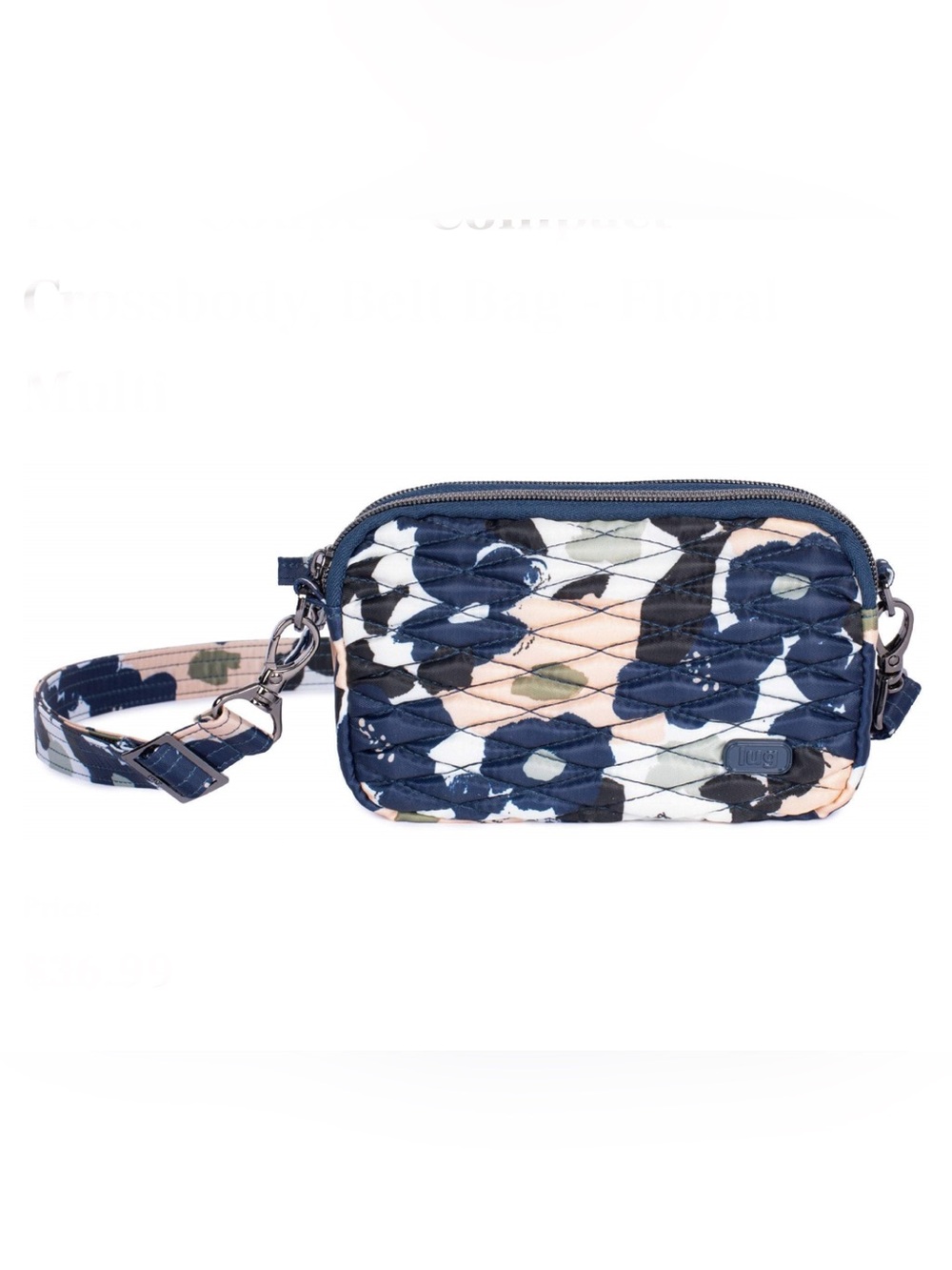 LUG Coupe Compact Crossbody, Belt Bag - Floral Multi NWOT